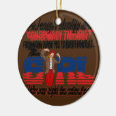 Ik identificeer me niet langer als complottheoreti keramisch ornament (Links)