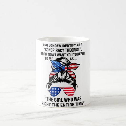 Ik identificeer me niet langer als complottheorist koffiemok (Center)