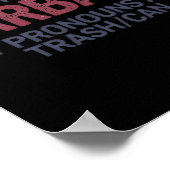 Ik identificeer mezelf als Garge Funny Garge voor  Poster (Hoek)