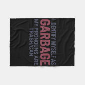 Ik identificeer mezelf als Garge Grappige Garge vo Fleece Deken (Voorkant (Horizontaal))