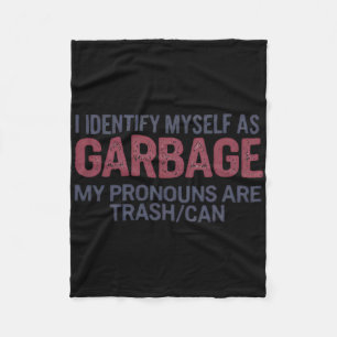 Ik identificeer mezelf als Garge Grappige Garge vo Fleece Deken