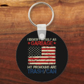 Ik identificeer mezelf als vuilnissupporters voor  sleutelhanger (Voorkant)