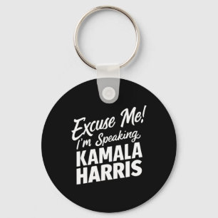 Ik &#'; Ik spreek Kamala Harris Big Girl Power Pa Sleutelhanger