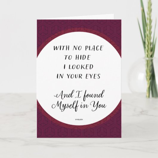 Ik in Uw rode Valentijn Feestdagen Kaart (Voorkant)