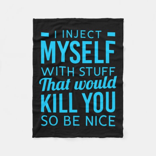 Ik injecteer mezelf met leuke dingen Diabetes Awar Fleece Deken (Voorkant)
