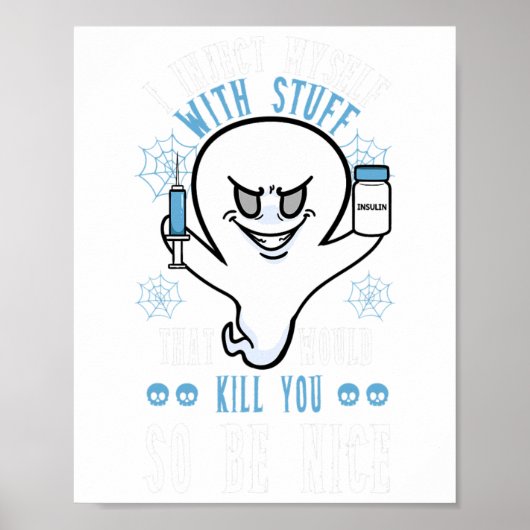 Ik injecteer mezelf met spullen die je zouden dode poster (Voorkant)