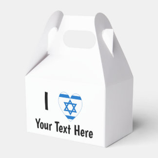 Ik (Israël Vlag Hart) Uw Tekst Bedankdoosjes