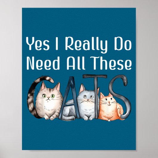 Ik Ja Heb Alle Katten Kat Poster (Voorkant)
