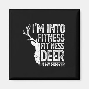 Ik jaag in fitness Deer in mijn vriezer Magneet