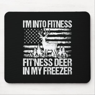 Ik jaag in fitness Deer in mijn vriezer Muismat