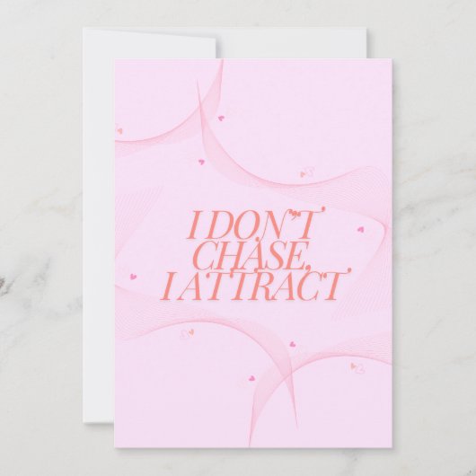 Ik jaag niet, ik trek aan feestdagenkaart (Voorkant)