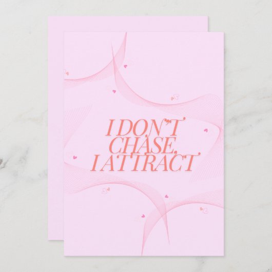 Ik jaag niet, ik trek aan feestdagenkaart (Voorkant / Achterkant)