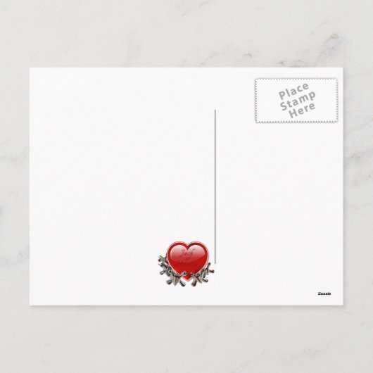 Ik jaag op een Valentijn, Jack. Feestdagenkaart (Achterkant)