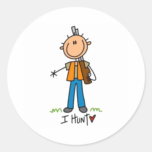Ik Jaag Ronde Sticker (Voorkant)