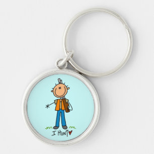 Ik jacht op T-shirts en cadeaus Sleutelhanger
