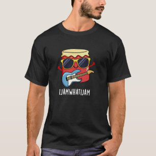 Ik Jam wat ik ben Funny Music Food Pun Dark BG T-shirt