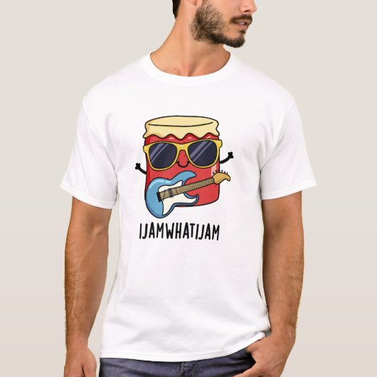 Ik Jam wat ik Jam Funny Music Pun T-shirt (Voorkant)