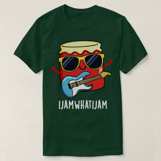 Ik Jam wat ik Jam Funny Music Pun T-shirt (Design voorkant)