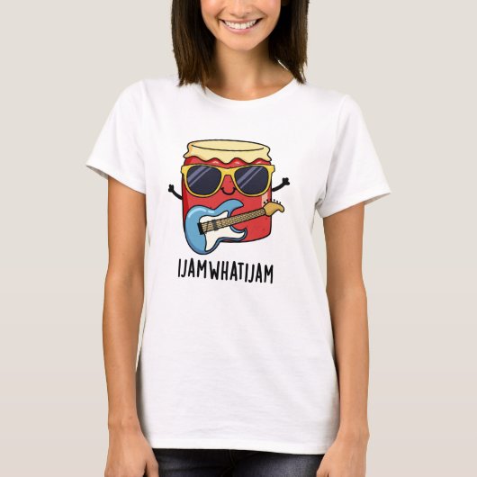 Ik Jam wat ik Jam Funny Music Pun T-shirt (Voorkant)