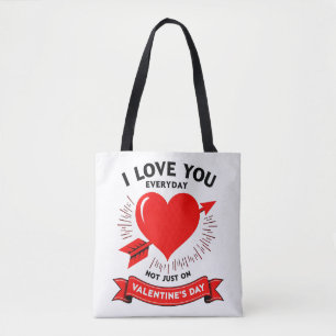 IK JE ELKE DAG - NIET ALLEEN OP VALENTIJNS's Tasse Tote Bag