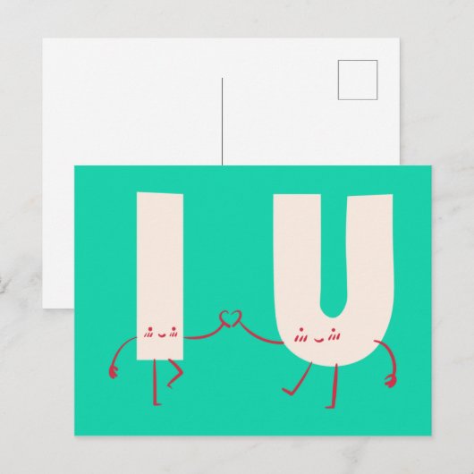 Ik & Jij = Liefde Briefkaart (Voorkant / Achterkant)