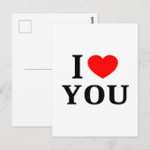 Ik ❤️ jou hou van je... ik heb je gehoord. briefkaart (Voorkant / Achterkant)