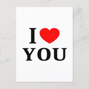 Ik ♥ JOU Ik HOU van JE Ik HEB JE LIEF Briefkaart