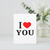 Ik ❤️ JOU IK HOU VAN JOU IK HART JOU Briefkaart (Staand voorkant)