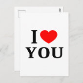 Ik ❤️ JOU IK HOU VAN JOU IK HART JOU Briefkaart (Voorkant / Achterkant)