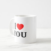 Ik ♥ JOU Persoonlijke koffiemok (Voorkant links)