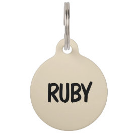 Ik juf mijn vader/moeder hond-beige telefoonnummer huisdierpenning