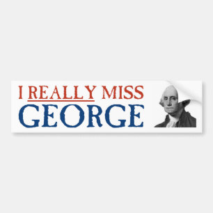 Ik juffrouw George Washington Bumpersticker