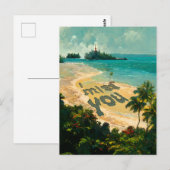 Ik juffrouw je - Beach Landscape Painting Briefkaart (Voorkant / Achterkant)