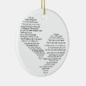 Ik juffrouw je - Gebroken gescheiden hart Keramisch Ornament (Rechts)