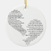 Ik juffrouw je - Gebroken gescheiden hart Keramisch Ornament (Voorkant)