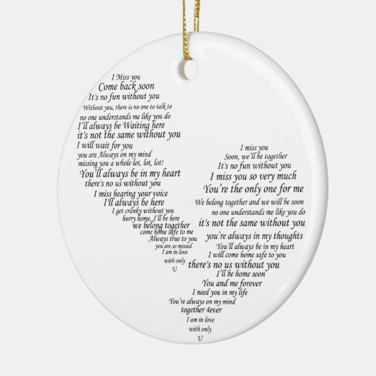 Ik juffrouw je - Gebroken gescheiden hart Keramisch Ornament (Links)