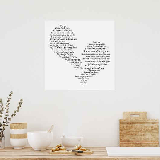 Ik juffrouw je - Gebroken gescheiden hart Poster (Keuken)