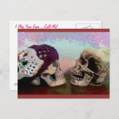 Ik juffrouw je gezicht schedel Briefkaart (Voorkant / Achterkant)