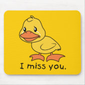 Ik juffrouw je met Gele Duck Mok Wrapper Muismat (Voorkant)
