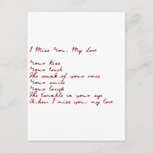 Ik juffrouw je, mijn liefdesgedicht briefkaart