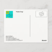 Ik juffrouw je! Westie Digitale foto Kunstinkschet Briefkaart (Achterkant)