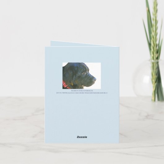 "Ik juffrouw jullie" Mooie, saaie Newfie Dog Kaart (Achterkant)