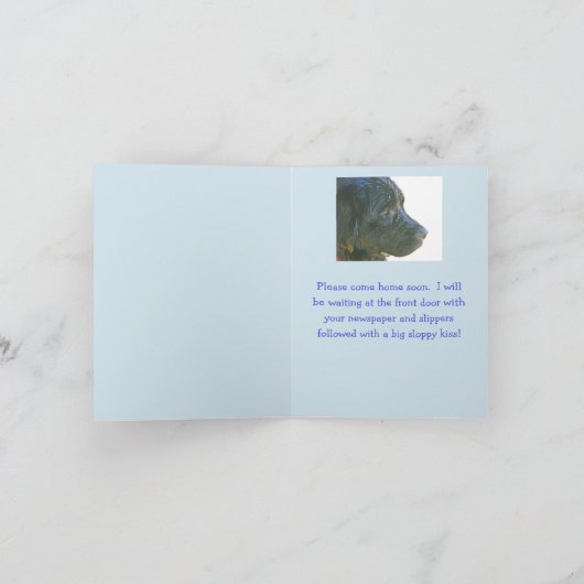 "Ik juffrouw jullie" Mooie, saaie Newfie Dog Kaart (Binnen)