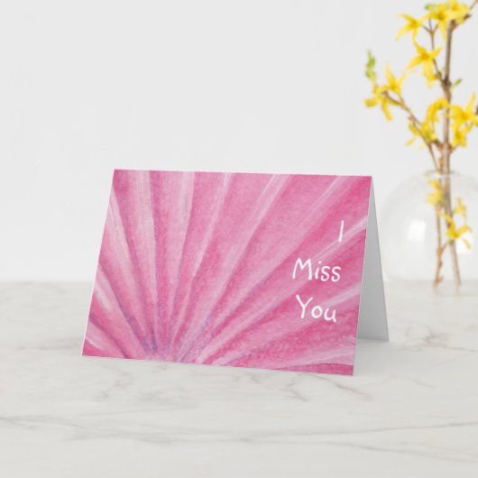 Ik juffrouw jullie Roze Seashell aangepaste tekst Kaart (Gele Bloem)