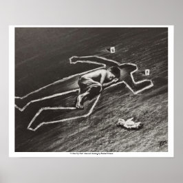 Ik juffrouw mijn vader-houtskool tekening door Rac Poster