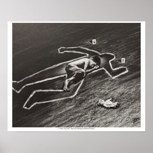 Ik juffrouw mijn vader-houtskool tekening door Rac Poster (Voorkant)