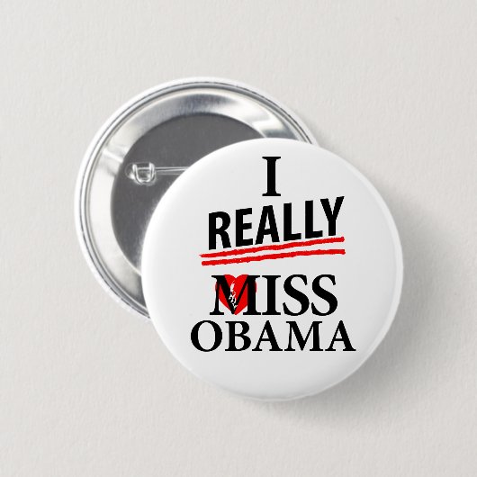 Ik juffrouw Obama. Ronde Button 5,7 Cm (Voorkant /achterkant)