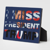 Ik juffrouw President Trump Tabletop Plaque met Ea Fotoplaat (Zijkant)