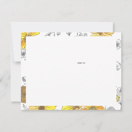 Ik juffrouw U Cute Groundhog en Flowers Waterverf Kaart (Achterkant)