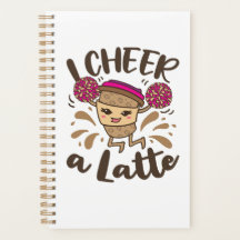Ik juich een late schattige cheerleading koffie